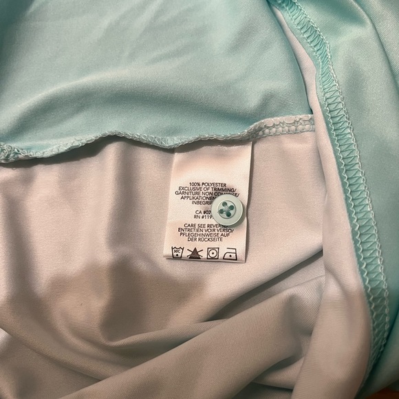 Sligo Mint/Navy Blue Striped Men’s Polo shirt in Size Medium - Picture 3 of 3